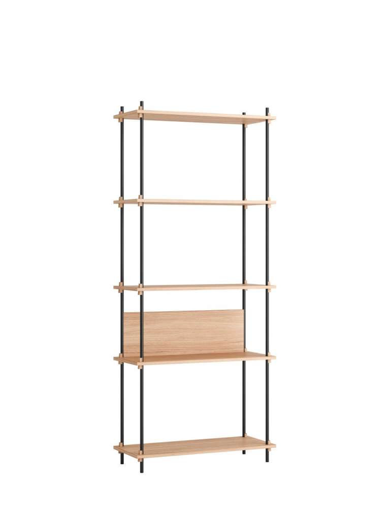 Moebe - Shelving System Set 03 - Oak, black