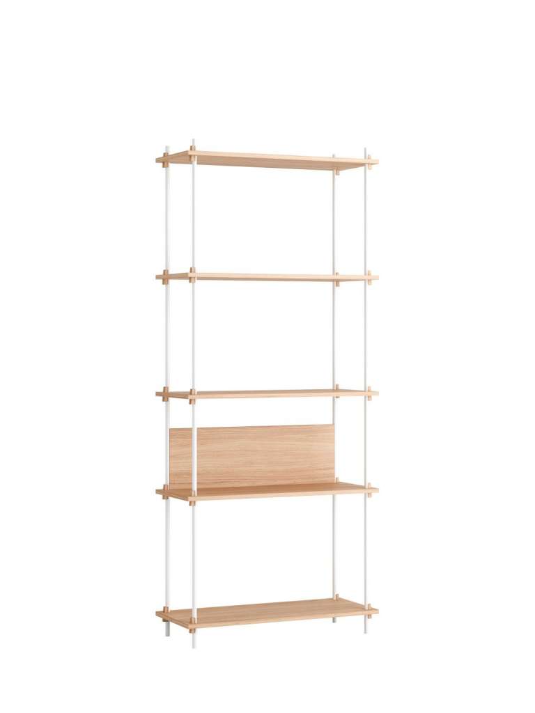 Moebe - Shelving System Set 03 - Oak, white
