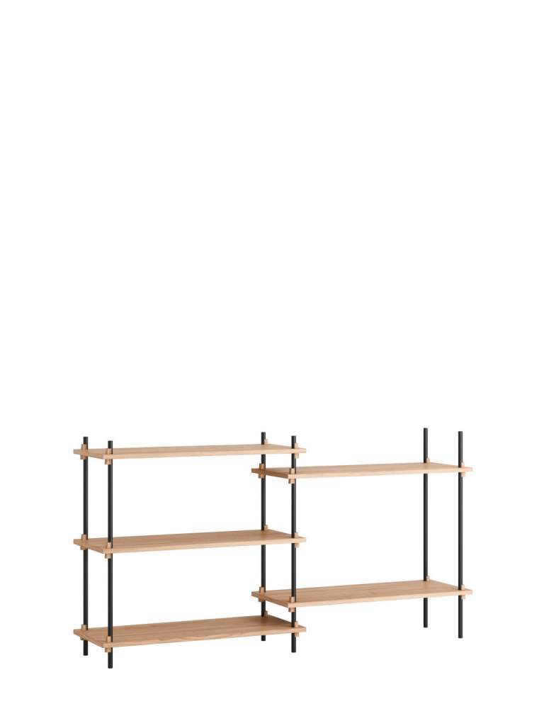 Moebe - Shelving System Set 05 - Oak, black