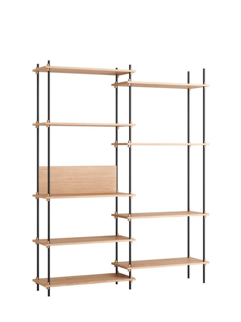 Moebe - Shelving System Set 07 - Oak, black