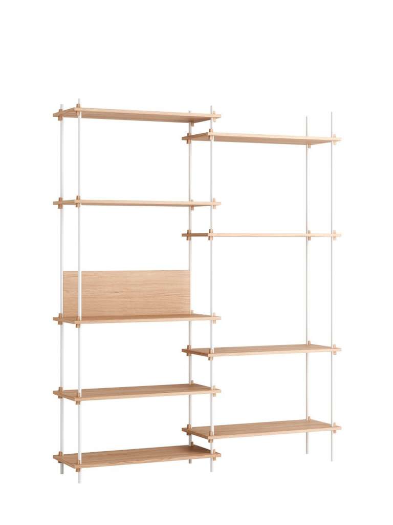 Moebe - Shelving System Set 07 - Oak, white