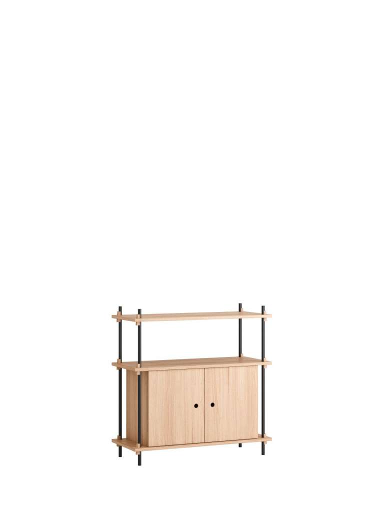 Moebe - Shelving System Set 09 - Oak, black