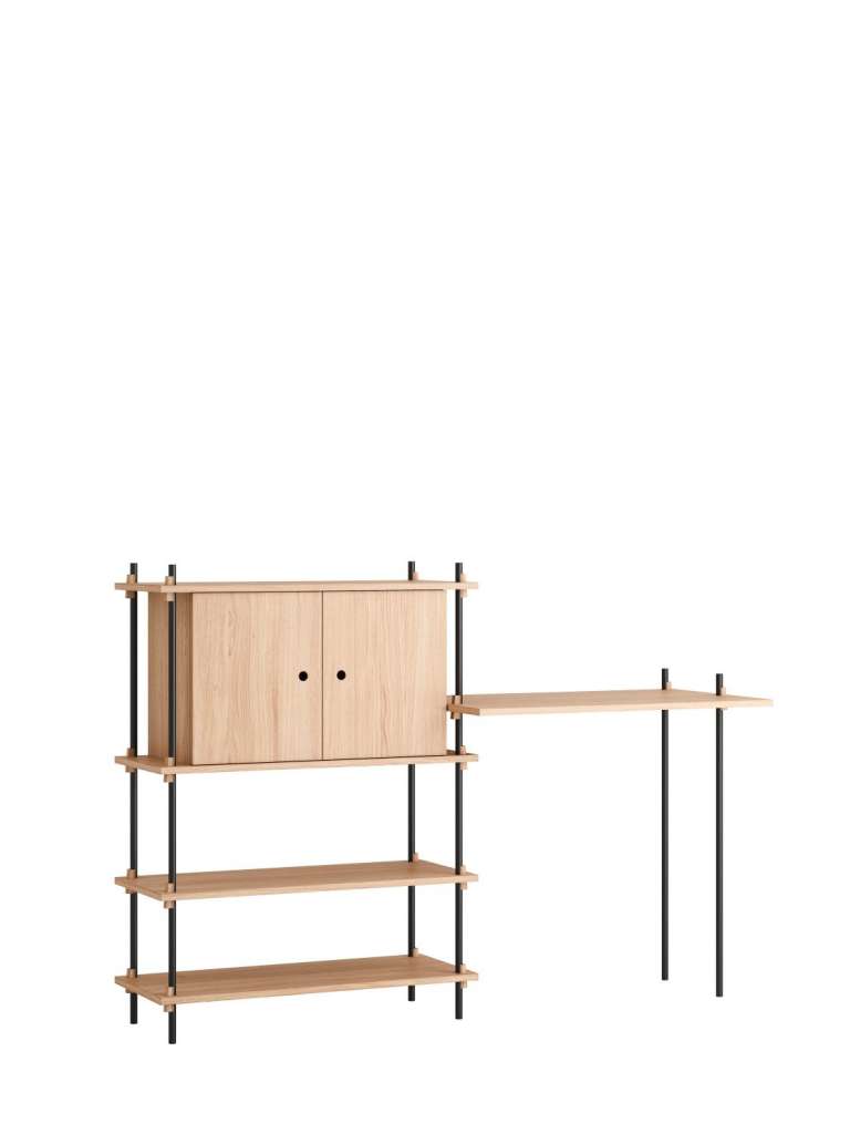 Moebe - Shelving System Set 16 - Oak, black