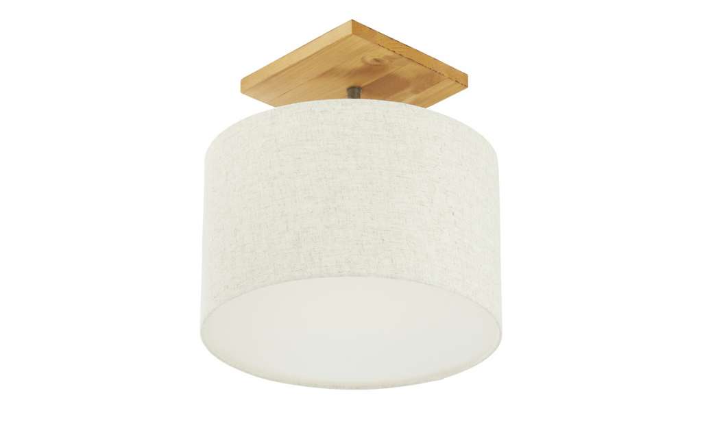 Trio Deckenleuchte, 1-flammig, Nickel-antik/ Holz ¦ holzfarbenØ: 35 Lampen & Leuchten > Innenleuchten > Deckenleuchten - Höffner