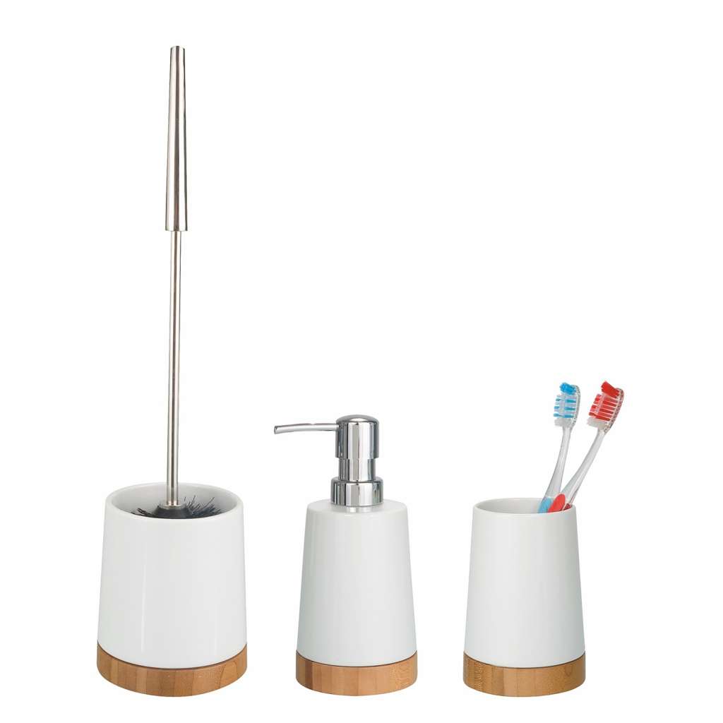 home24 Bad-Accessoire-Set Bamboo (3-teilig)