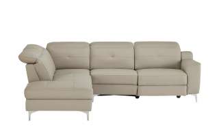 uno Relaxsofa Leder mit USB-Anschluss  Lucien ¦ beige Polstermöbel > Sofas > Ecksofas - Höffner