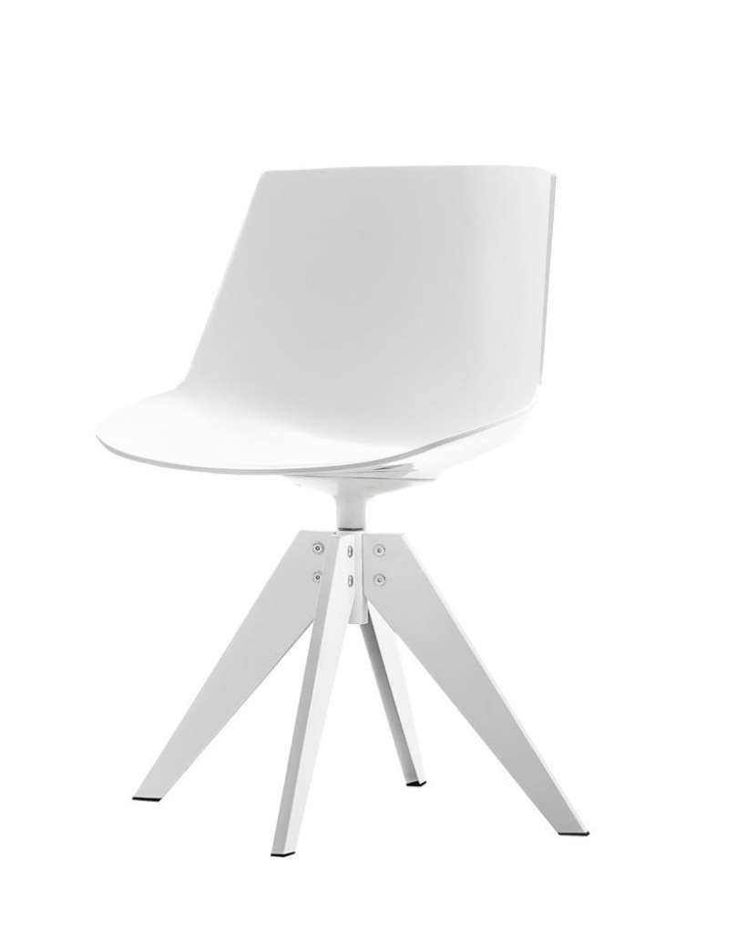 MDF Italia - Flow Drehstuhl VN Stahlgestell - weiß - indoor