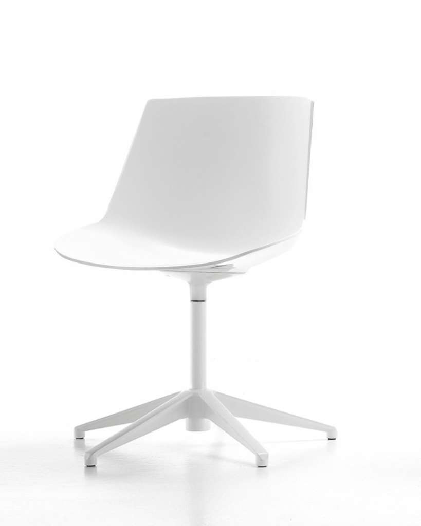 MDF Italia - Flow Drehstuhl 5 Sternfuß - weiß - feststehend - indoor