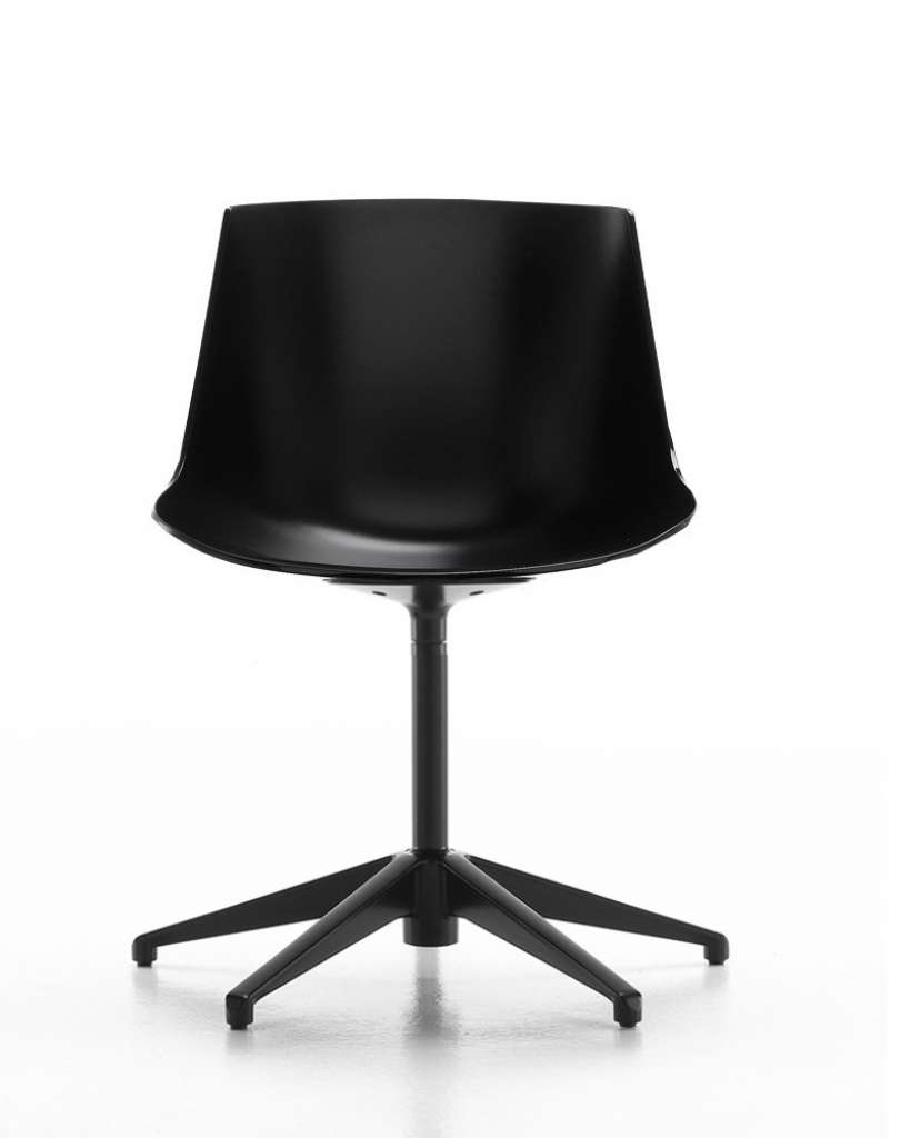 MDF Italia - Flow Drehstuhl 5 Sternfuß - schwarz - feststehend - indoor