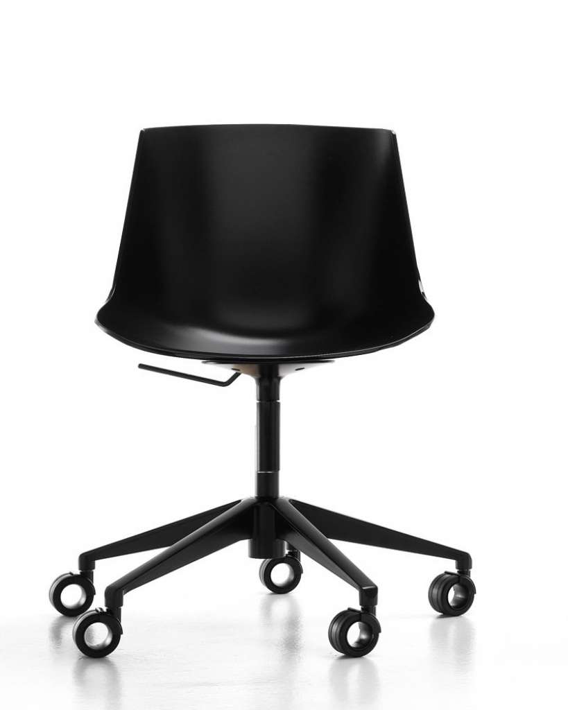 MDF Italia - Flow Drehstuhl 5 Sternfuß - schwarz - mit Rollen, höhenverstellbar - indoor