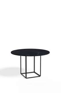 New Works - Florence Dining Table - Black Marquina Marble - Ø 120
