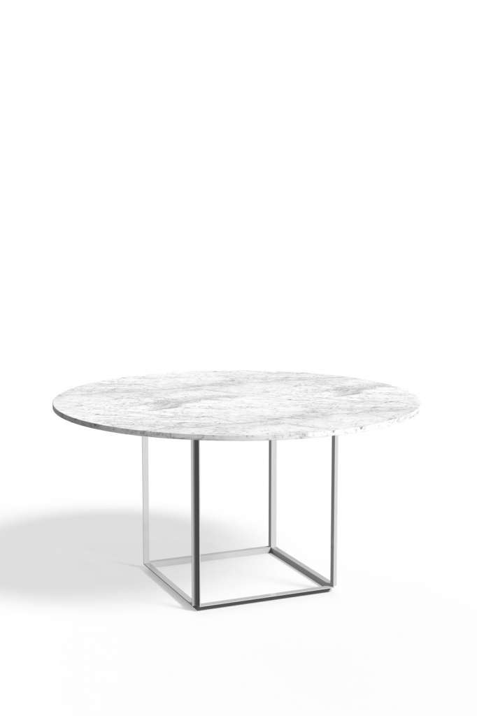 New Works - Florence Dining Table - White Carrera Marble - Ø 145