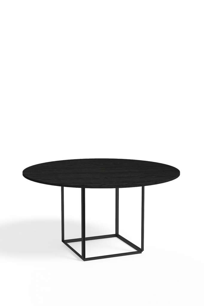 New Works - Florence Dining Table - Black Stained Ash - Ø 145