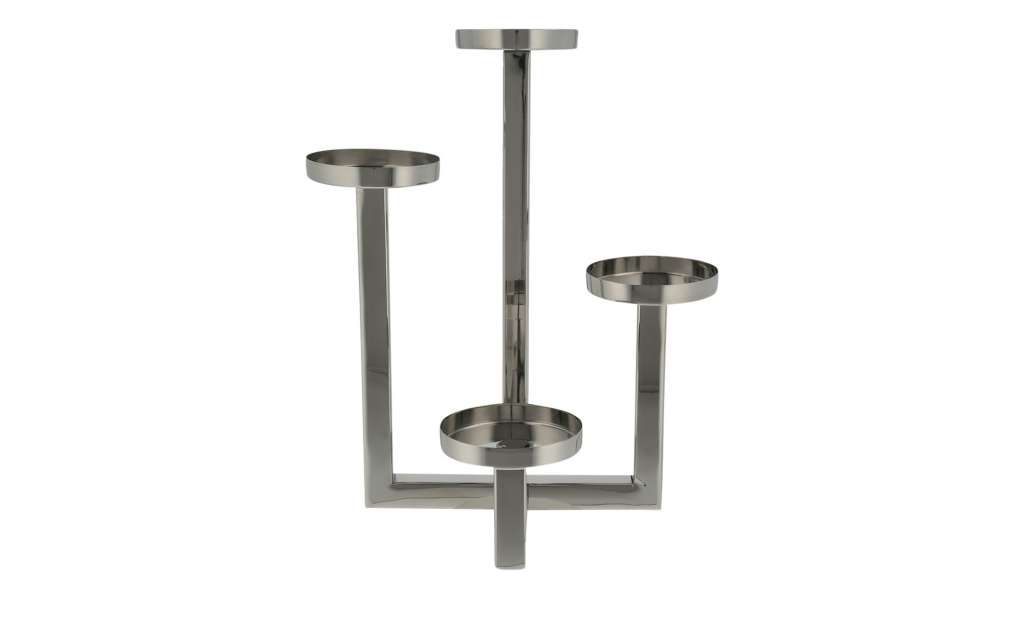 Kerzenhalter ¦ silber ¦ Stahl Dekoration > Kerzen & Lichter > Kerzenständer - Höffner