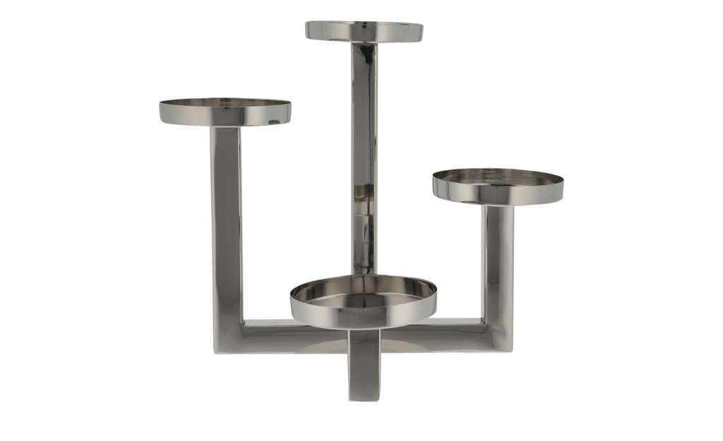Kerzenhalter ¦ silber ¦ Stahl Dekoration > Kerzen & Lichter > Kerzenständer - Höffner