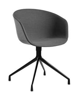 HAY - About a Chair AAC 21 - bezogene Sitzschale - Remix 743 - Aluminium poliert - indoor