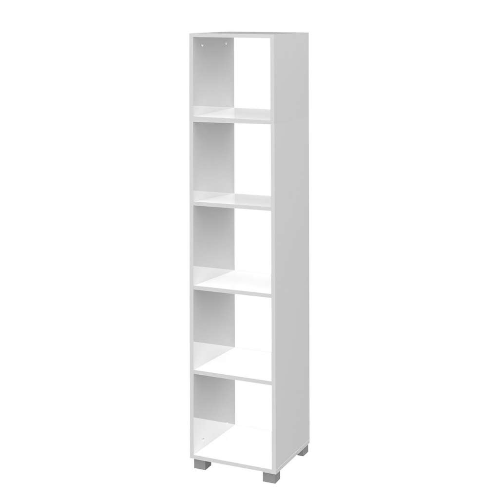 home24 Schildmeyer Regal Diona II Spanplatte Weiß 36x180x33 cm (BxHxT)