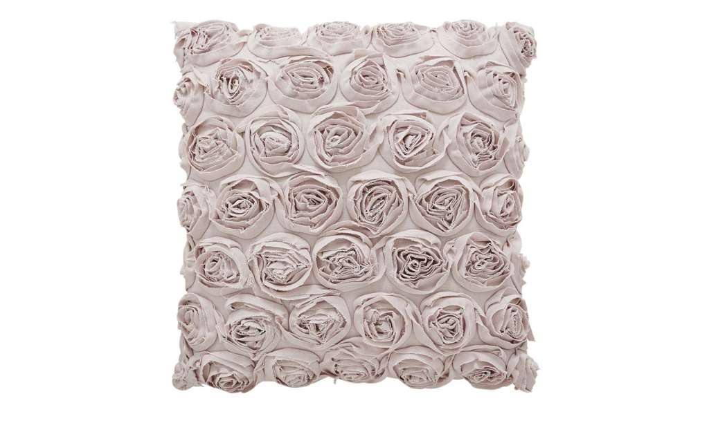 HOME STORY Kissen  Rosenapplikation ¦ rosa/pink ¦ 100% Polyesterfüllung 400g Heimtextilien > Kissen > Dekokissen - Höffner