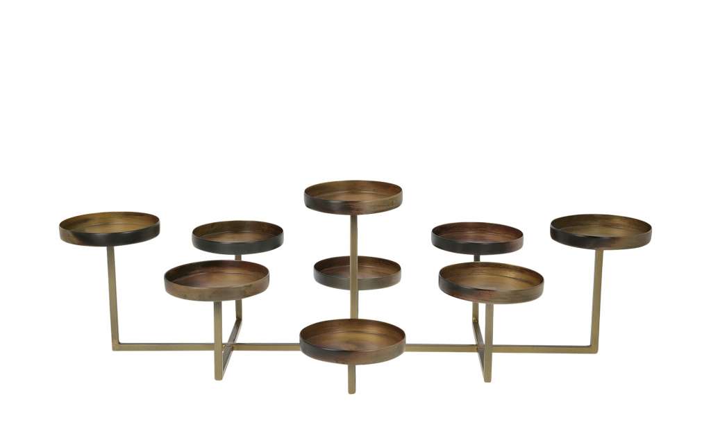 9er Kerzenhalter ¦ gold ¦ Metall Dekoration > Kerzen & Lichter > Kerzenständer - Höffner
