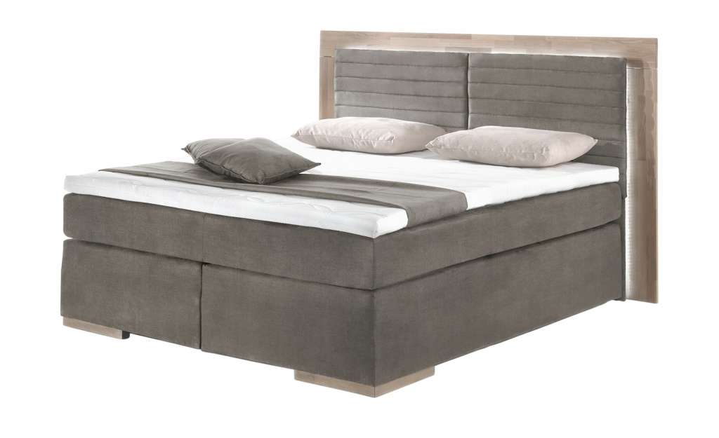 uno Massivholz-Boxspringbett mit LED-Beleuchtung Marlow 2 ¦ braun Betten > Boxspringbetten > Boxspringbetten 200x200 - Höffner
