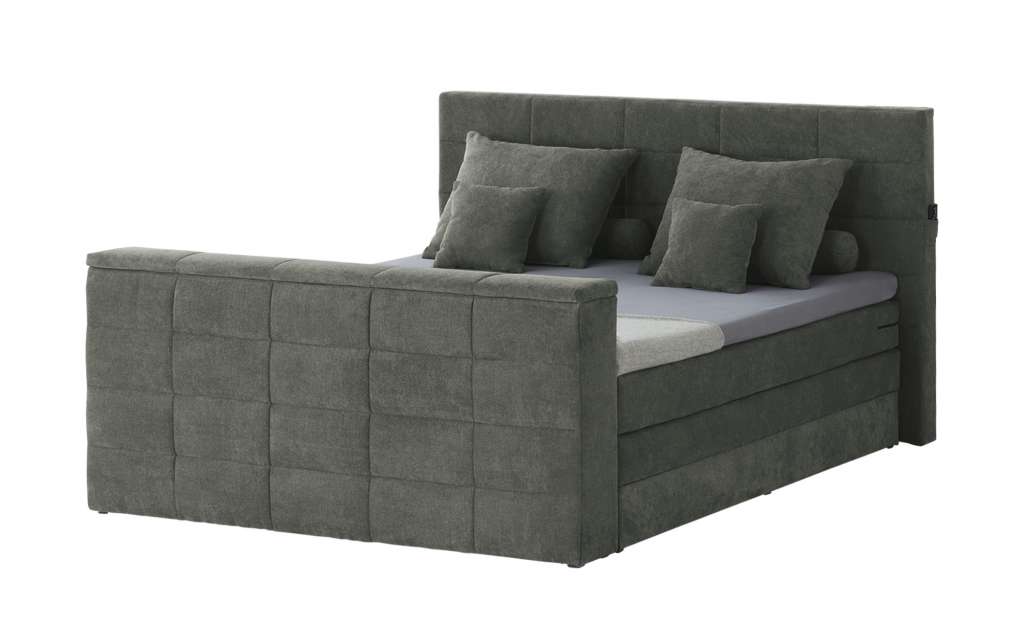uno Motor-Boxspringbett mit motorischer TV-Halterung Dillon 2 ¦ grau Betten > Boxspringbetten > Boxspringbetten 180x200 - Höffner