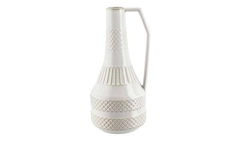 Vase ¦ weiß ¦ SteinzeugØ: 15 Dekoration > Vasen - Höffner