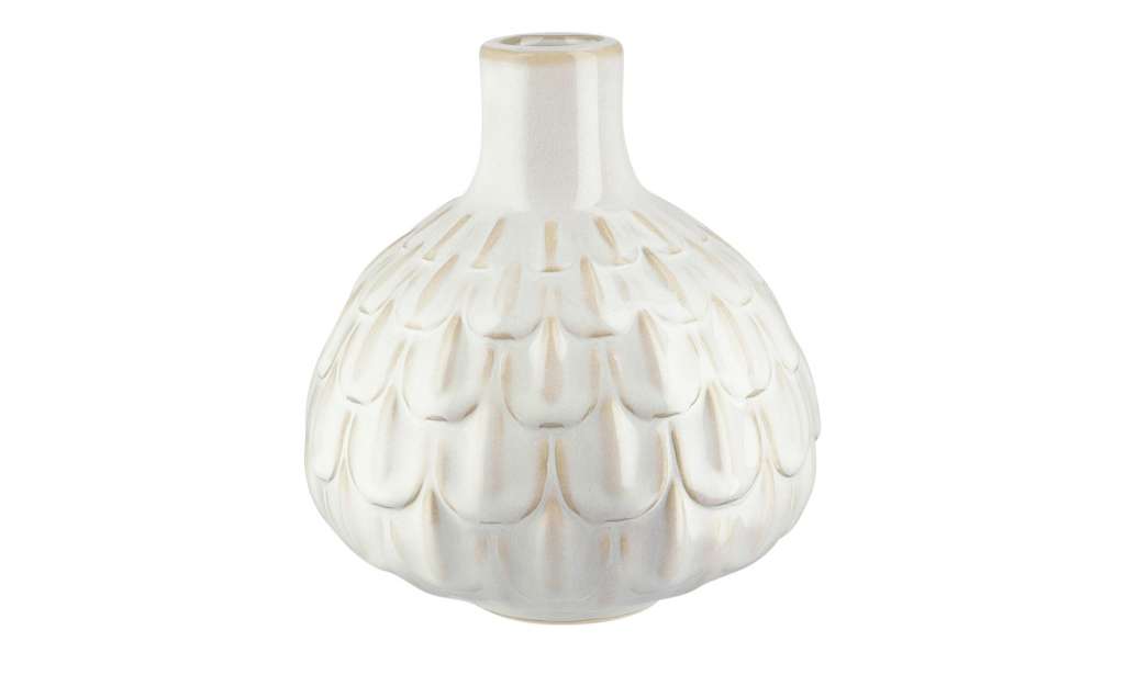Vase ¦ weiß ¦ SteinzeugØ: 13.5 Dekoration > Vasen - Höffner