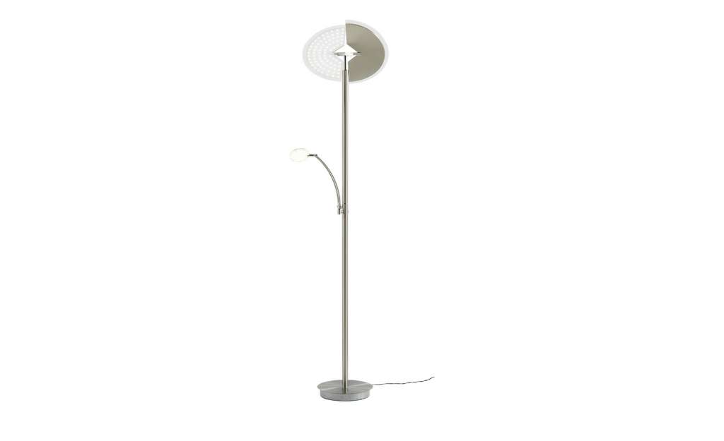 LED-Deckenfluter, 2+1 flammig, Nickel-matt ¦ silberØ: 44 Lampen & Leuchten > Innenleuchten > Stehlampen - Höffner