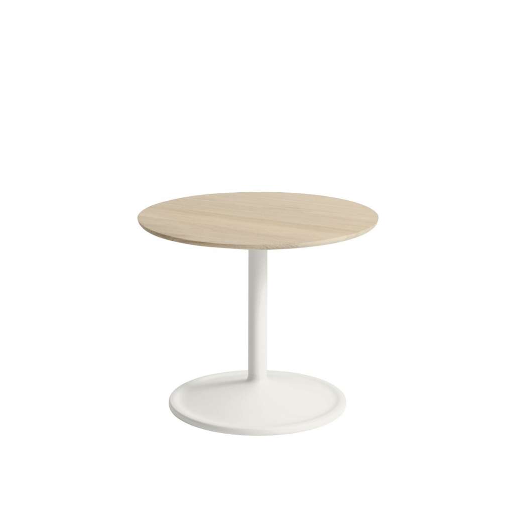 Muuto - Soft Side Tisch - eiche massiv/weiß - Ø48