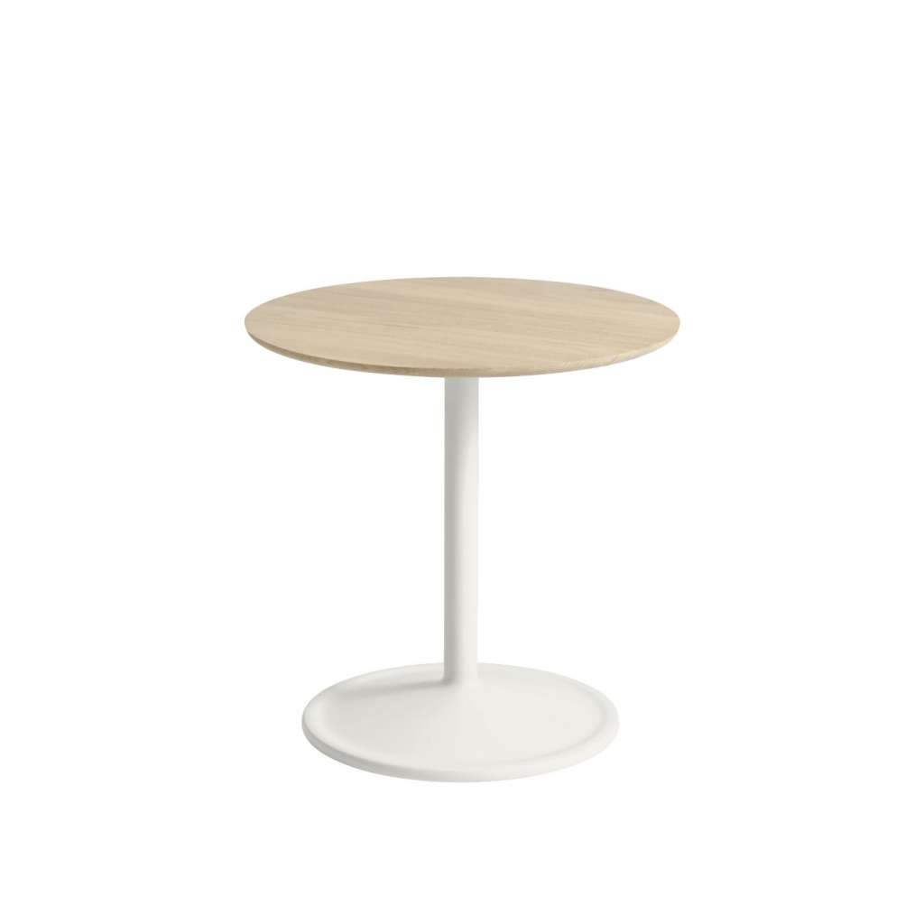 Muuto - Soft Side Tisch - eiche massiv/weiß - Ø48