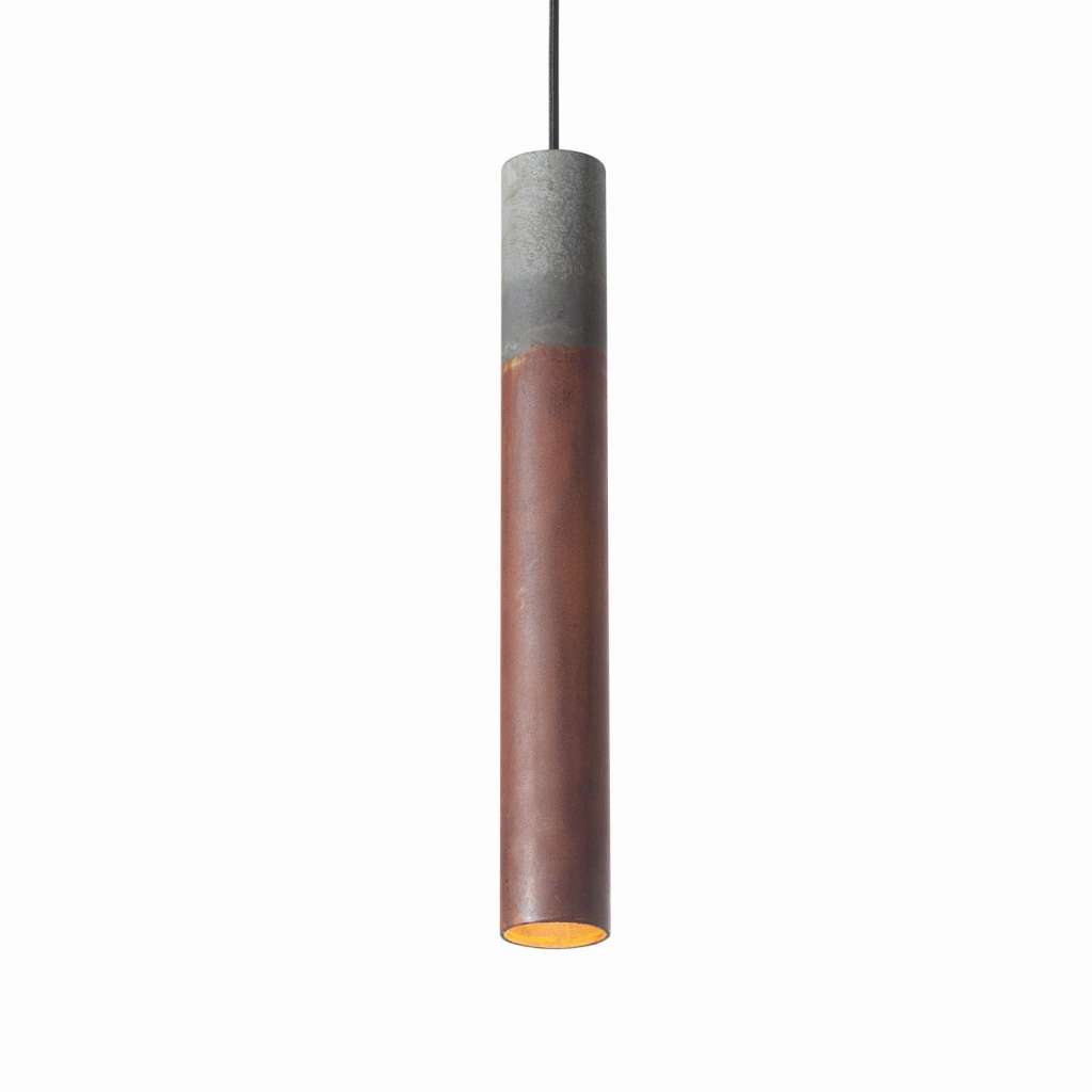 Graypants - Roest Pendelleuchte vertikal - rust/zinc - 45 cm