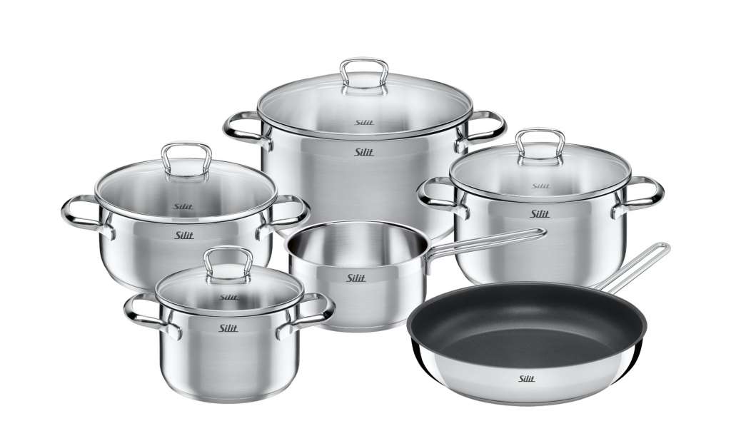 Topf-Set 6-tlg.  Scalea ¦ silber ¦ Edelstahl Töpfe & Pfannen & Zubehör > Topf und Pfannen-Sets - Höffner