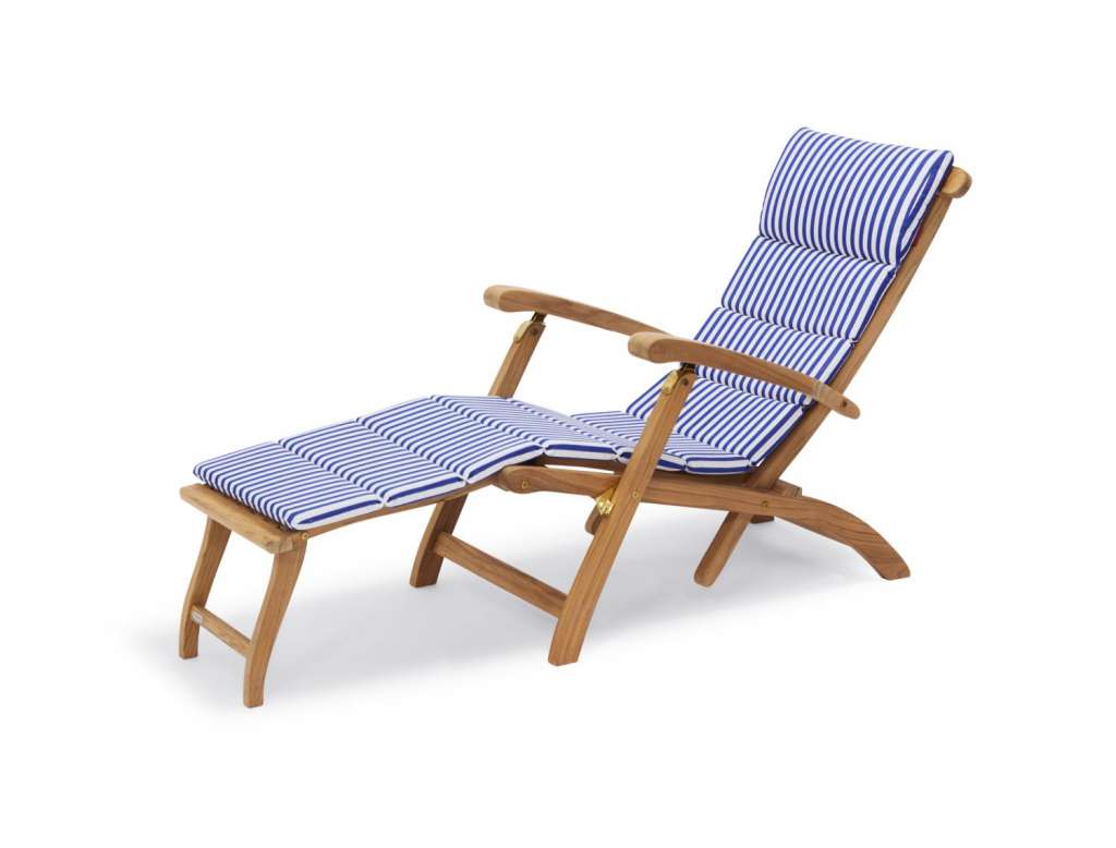 Skagerak - Auflage Deck Chair - Sea Blue Stripe