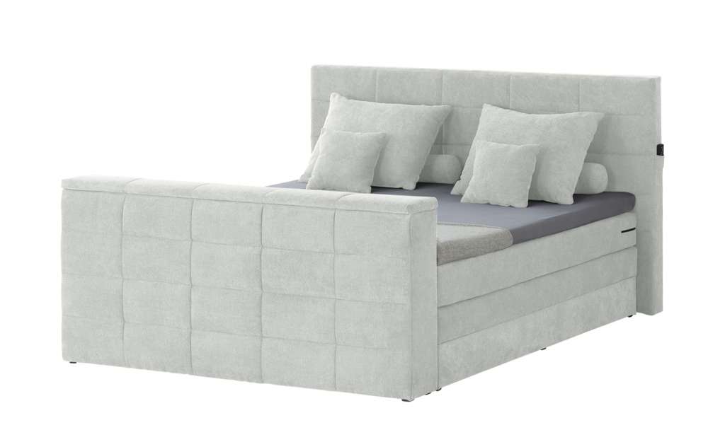 uno Motor-Boxspringbett mit motorischer TV-Halterung Dillon 2 ¦ grau Betten > Boxspringbetten > Boxspringbetten 180x200 - Höffner