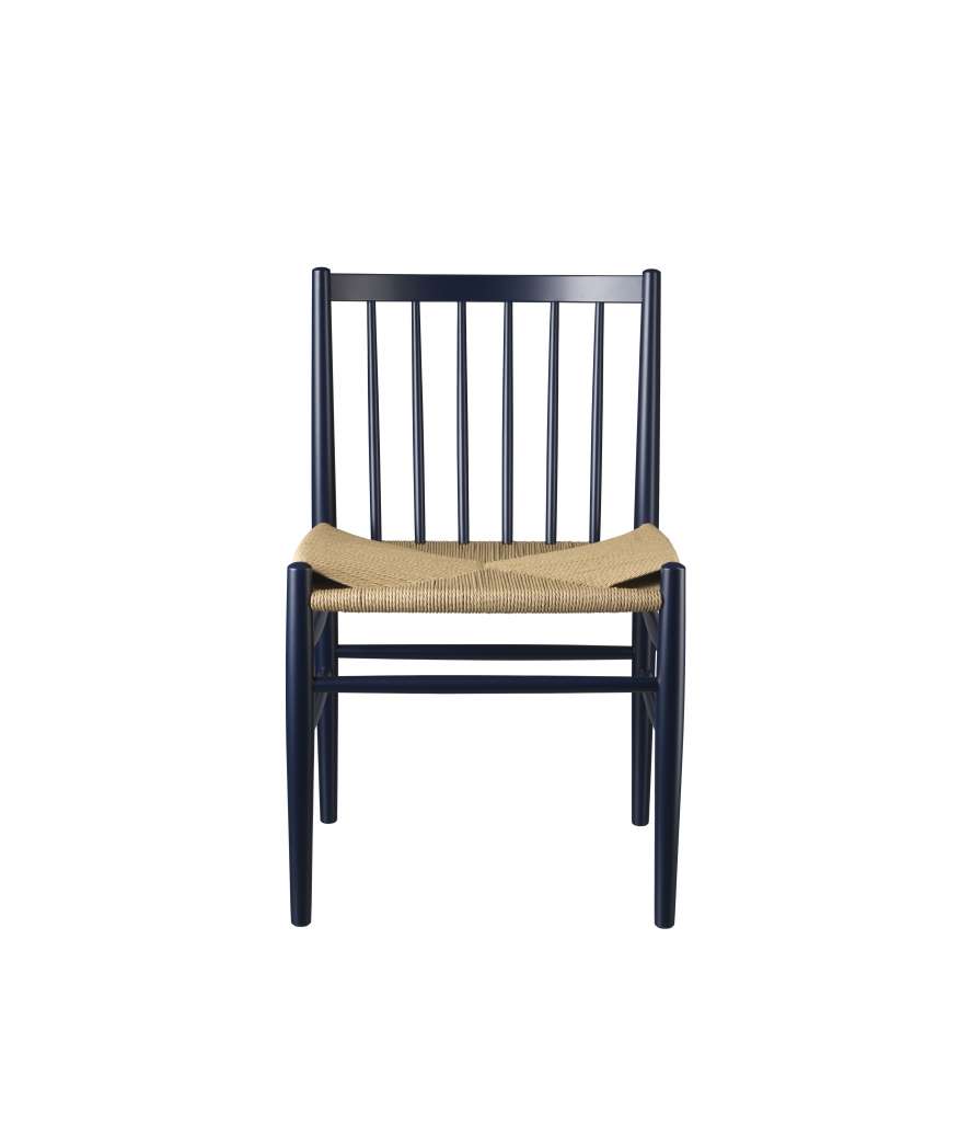FDB Møbler - J80 Stuhl - natur/steel blue