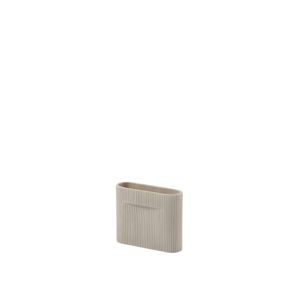 Muuto - Ridge Vase - beige - H 16.5 cm