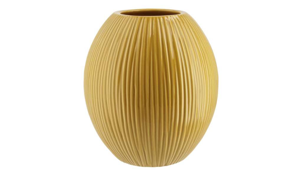 Vase ¦ gelb ¦ Keramik Ø: 20 Dekoration > Vasen - Höffner