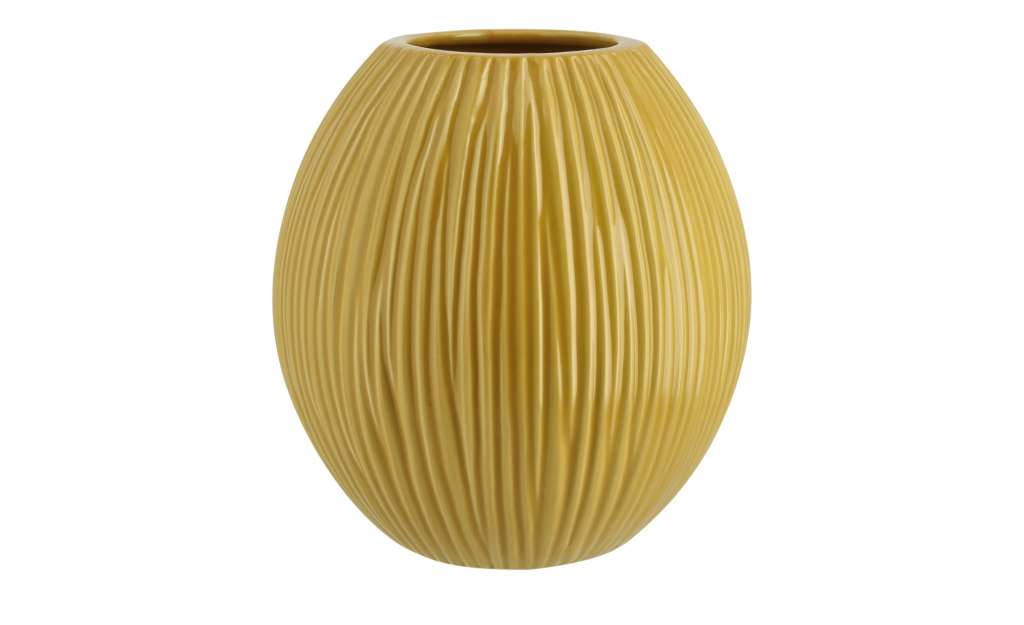 Vase ¦ gelb ¦ Keramik Ø: 16 Dekoration > Vasen - Höffner