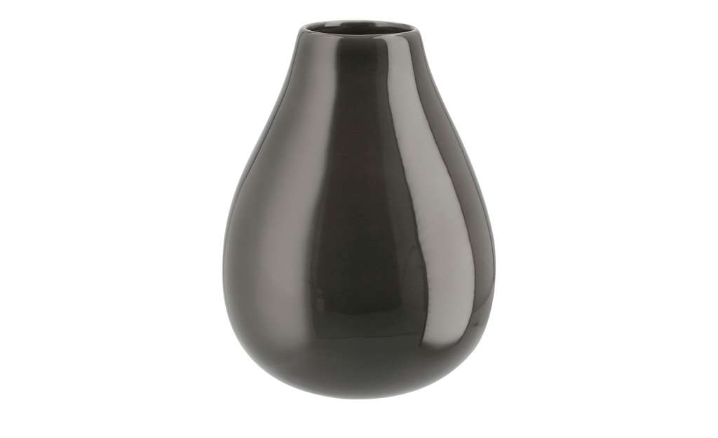 Vase ¦ grau ¦ Keramik Ø: 18 Dekoration > Vasen - Höffner