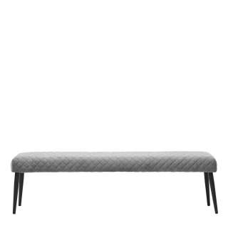 Schlafzimmerbank in Grau Samt 160 cm breit