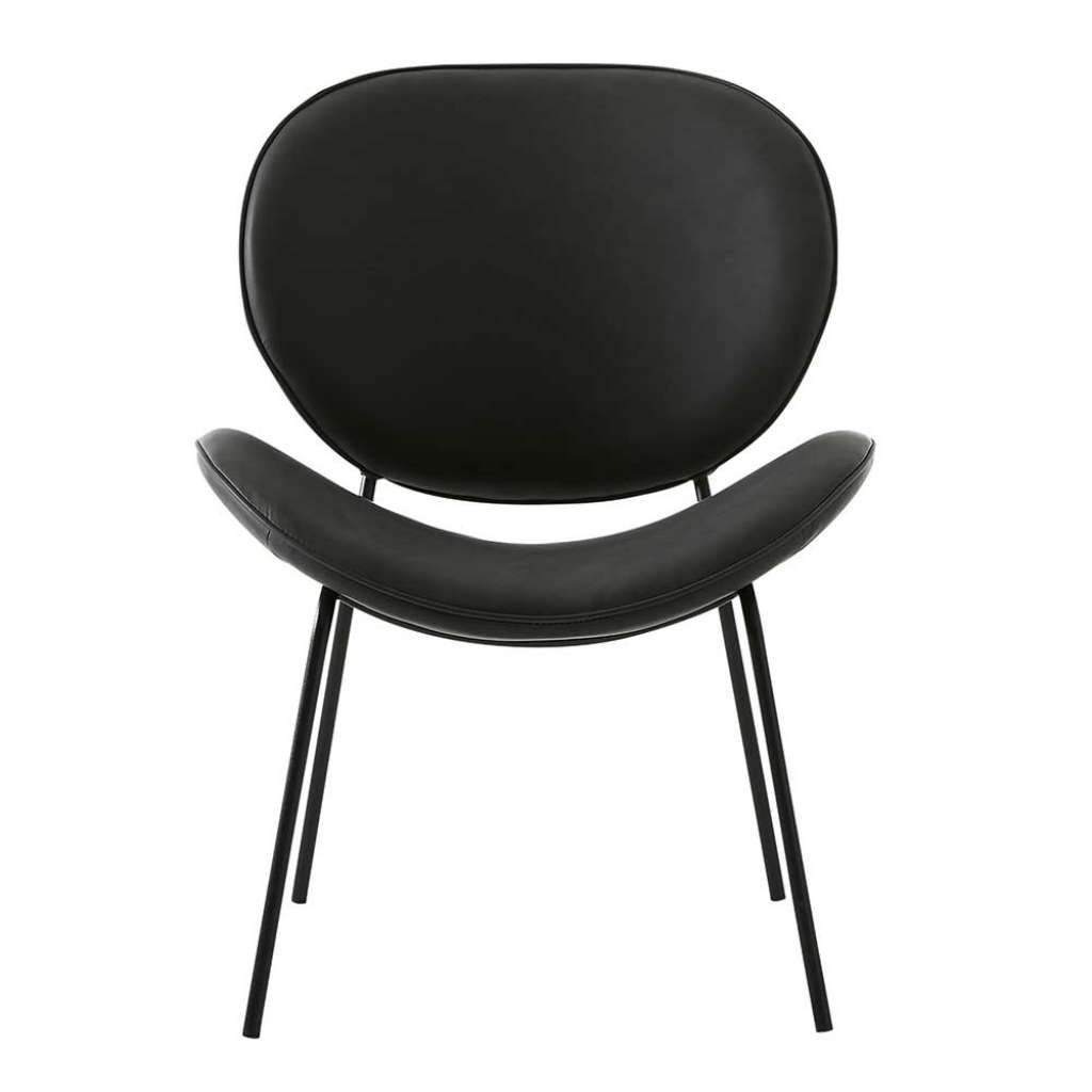 Polstersessel in Dunkelgrau Kunstleder modern