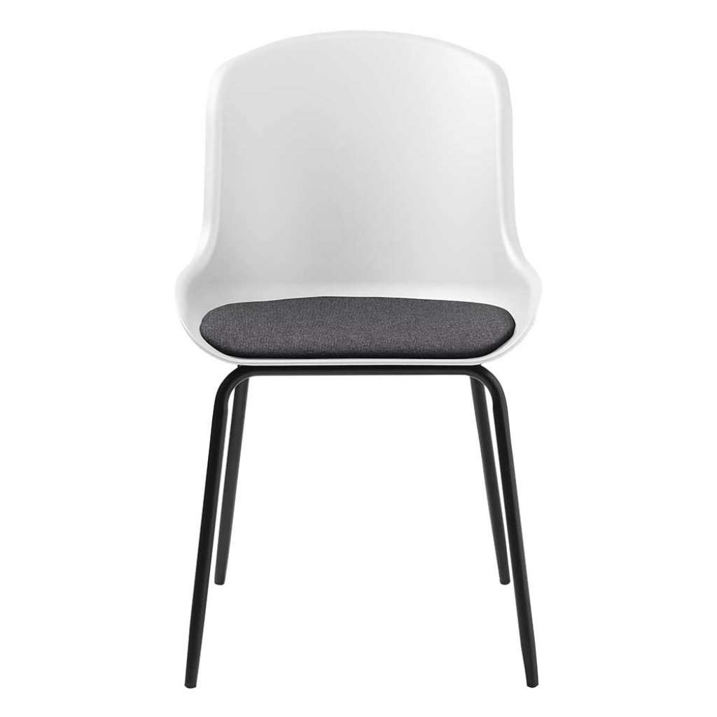 Esstisch Stühle in Weiß und Schwarz Kunststoff (2er Set)