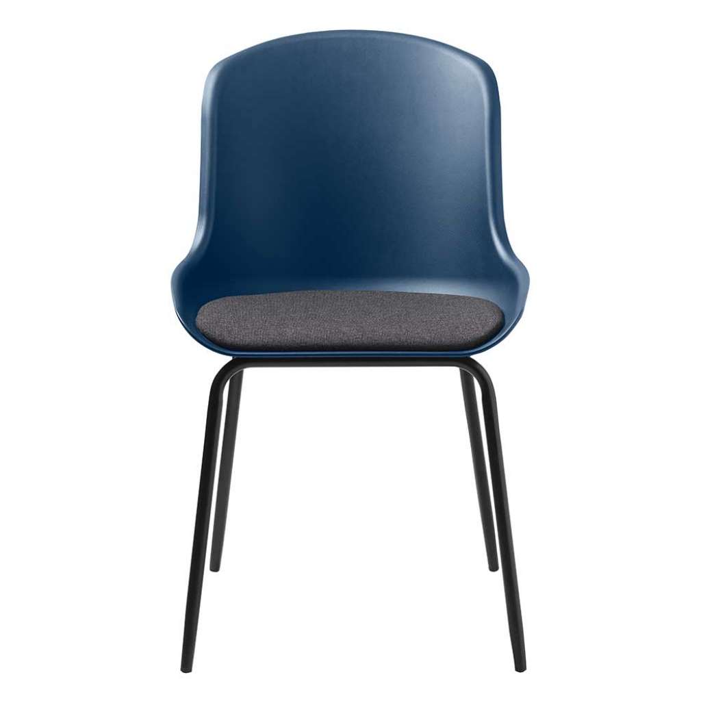 Esszimmerstühle in Blau und Schwarz Kunststoff (2er Set)