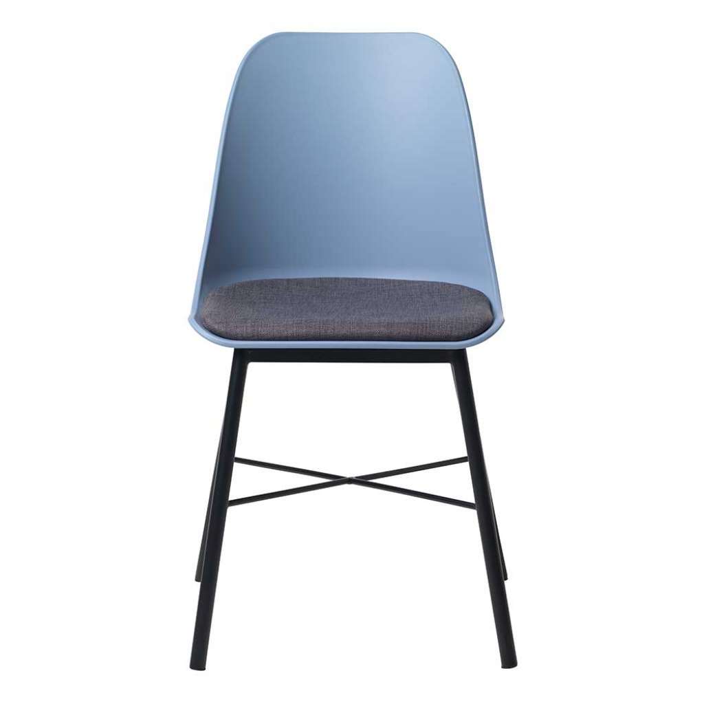 Stühle in Blaugrau und Schwarz Kunststoff (2er Set)