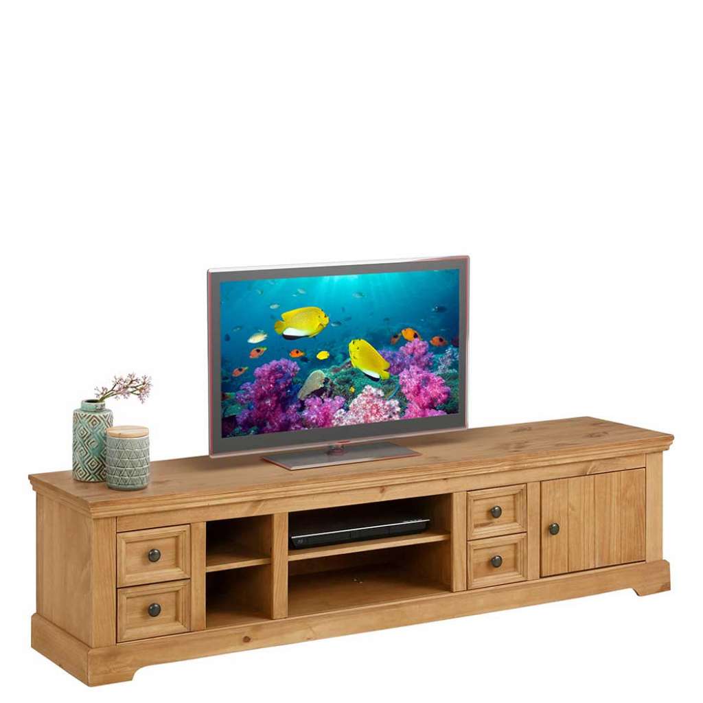 TV Lowboard aus Kiefer Massivholz 180 cm breit