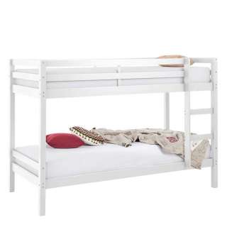 Stockbett in Weiß Kiefer Massivholz