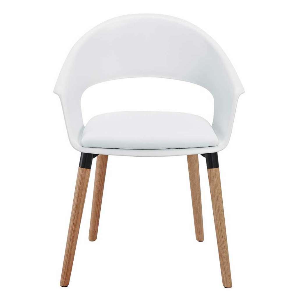 Küchensessel in Weiß Kunststoff Armlehnen