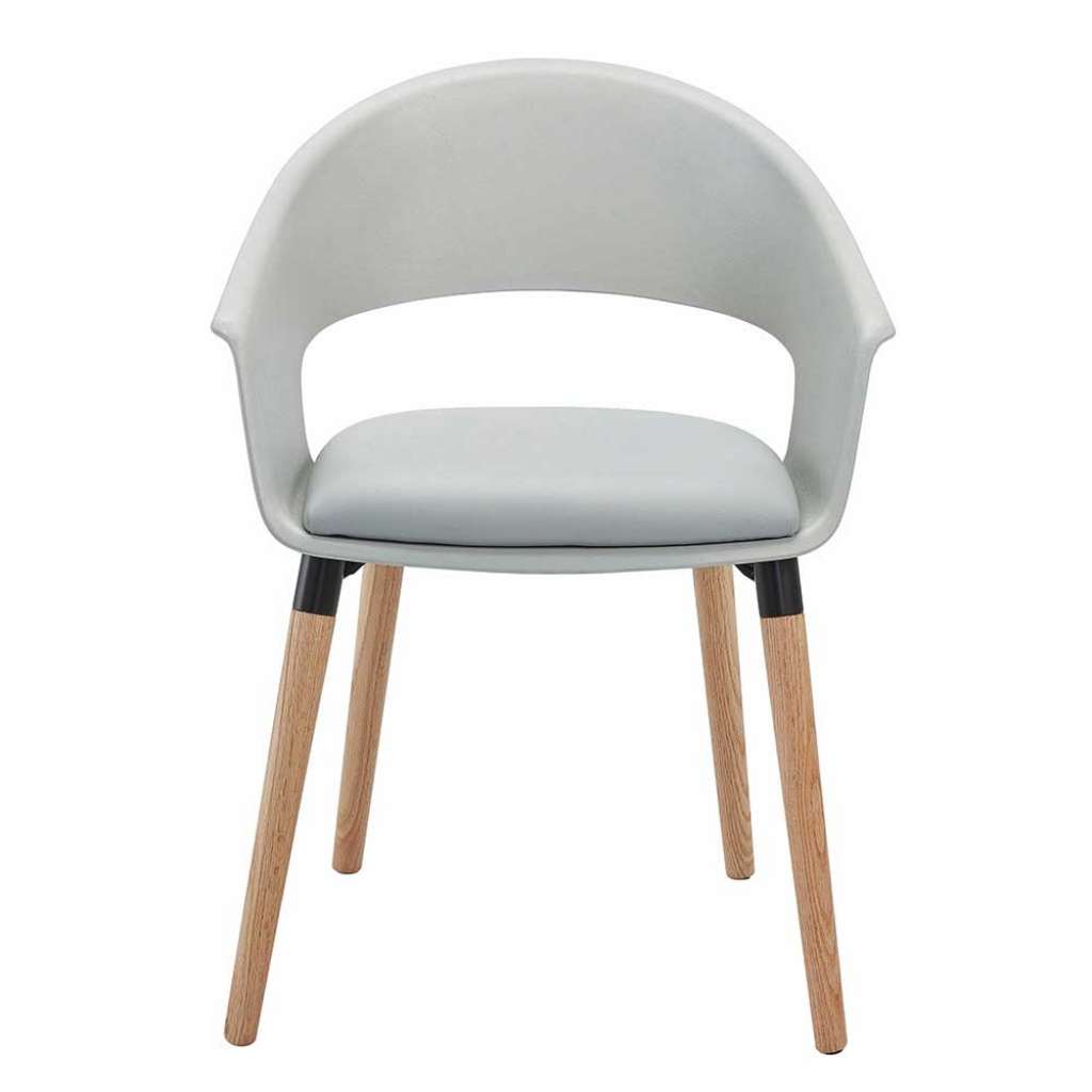 Speisezimmersessel in Hellgrau Kunststoff Skandi Design