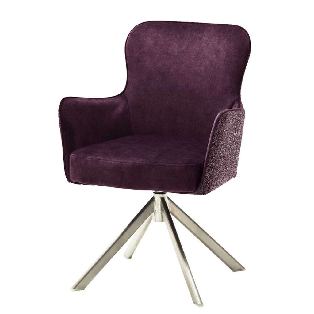 Drehbare Armlehner in Dunkelrot Stoff drehbar (2er Set)