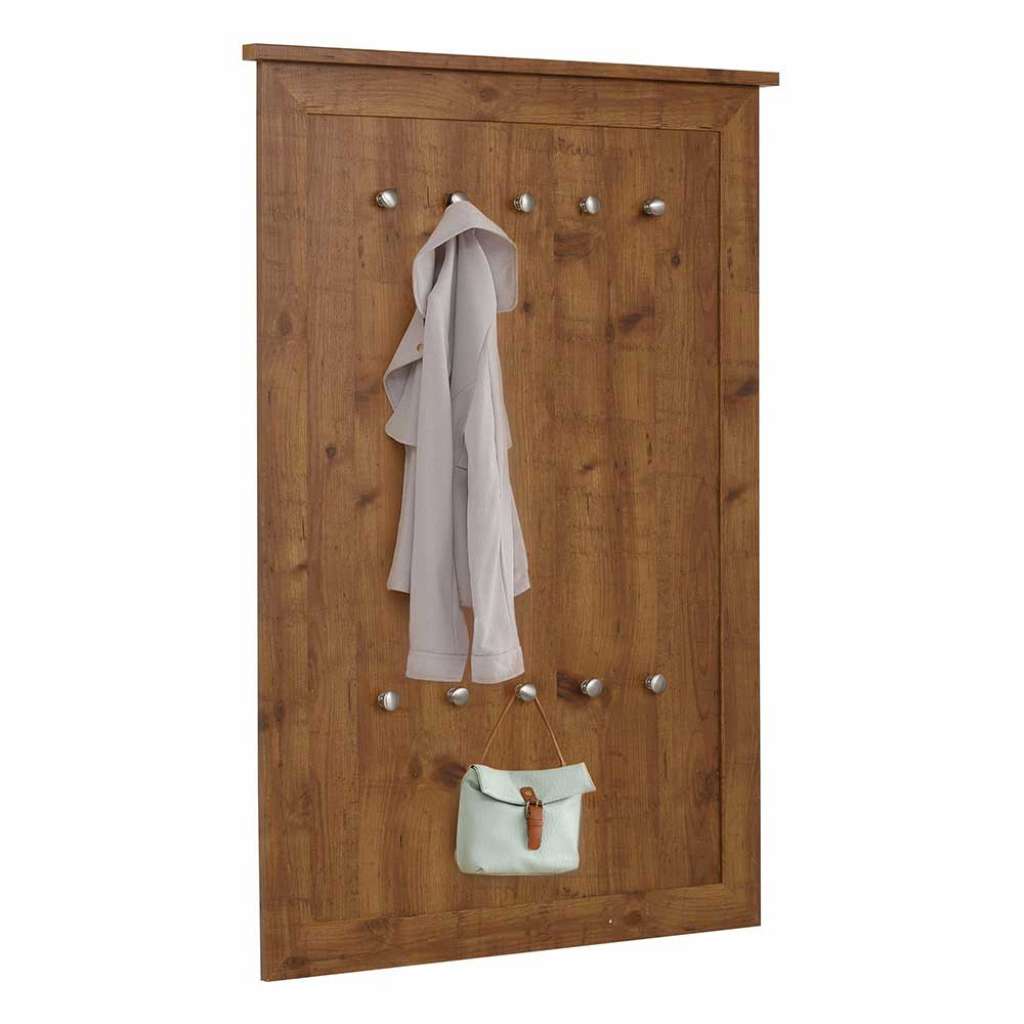 Hakengarderobe in Eiche dunkel 75 cm breit